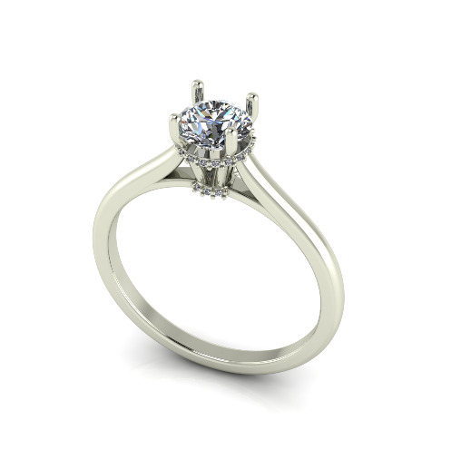 Solitaire ring Model 6968 3D print model_1