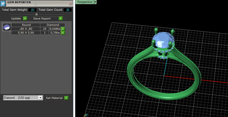 Solitaire ring Model 6968 3D print model_7