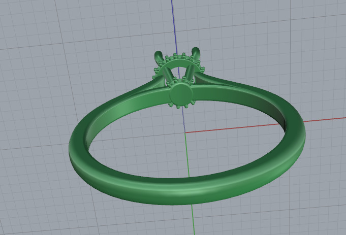 Solitaire ring Model 6968 3D print model_4