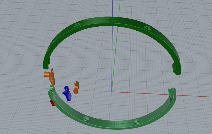 Bracelet bolt size19 Model 6967 3D print model_2