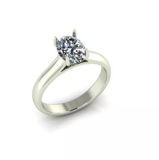 Solitaire ring Model 7057 3D print model_0