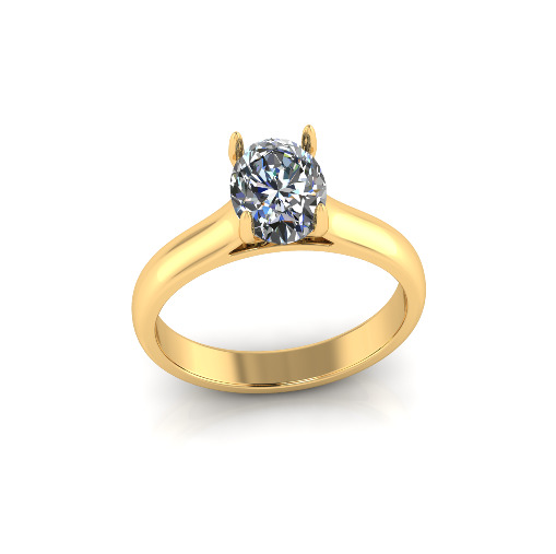 Solitaire ring Model 7057 3D print model_1