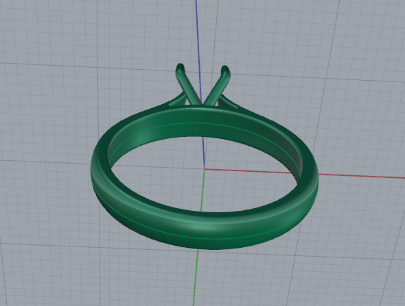 Solitaire ring Model 7057 3D print model_4