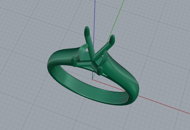 Solitaire ring Model 7057 3D print model_2