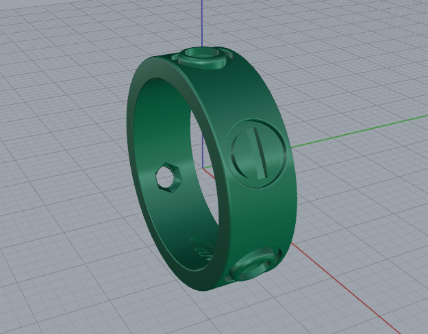 Cart ring Model 7044 3D print model_3