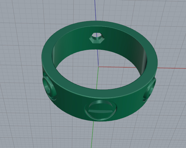 Cart ring Model 7044 3D print model_4