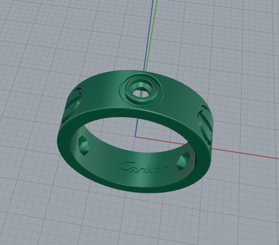 Cart ring Model 7044 3D print model_2