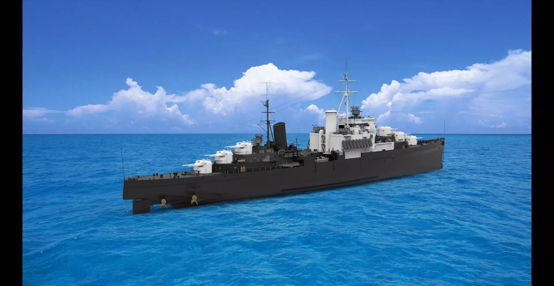 warship 3D model_0