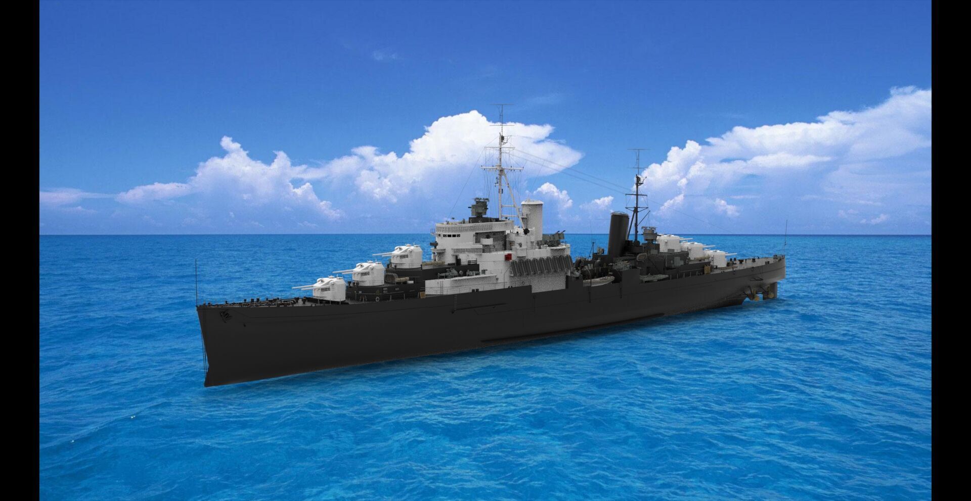 warship 3D model_1