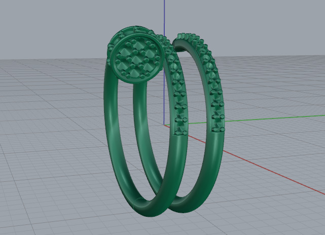 Cart ring Model 7025 3D print model_3
