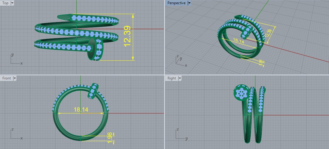 Cart ring Model 7025 3D print model_5