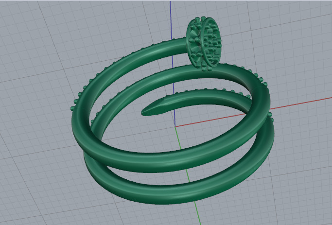 Cart ring Model 7025 3D print model_4