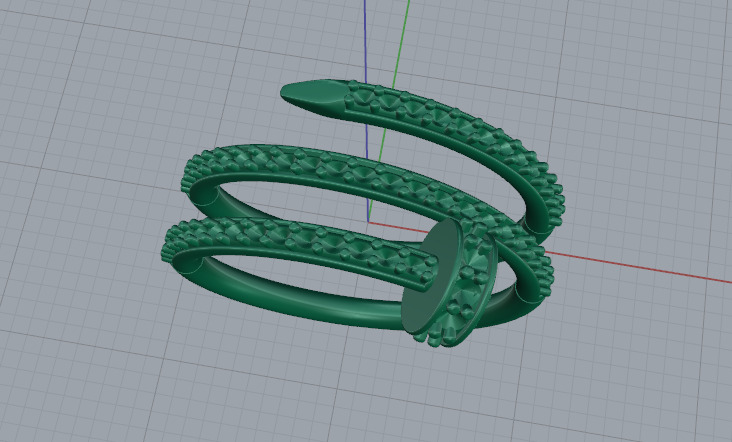 Cart ring Model 7025 3D print model_2