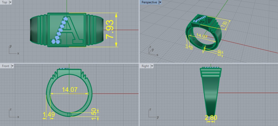 Ring A Model 7096 3D print model_5