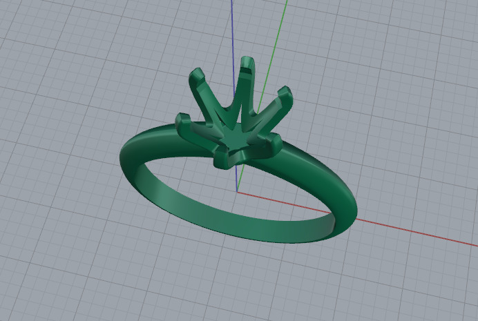 Solitaire ring Model 7088 3D print model_2