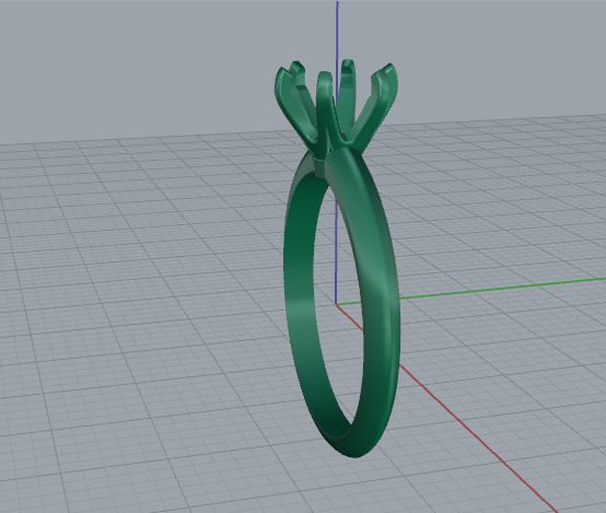 Solitaire ring Model 7088 3D print model_3