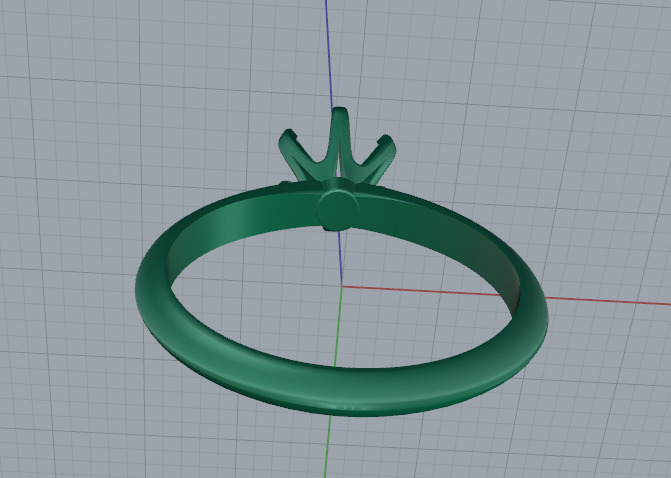Solitaire ring Model 7088 3D print model_4