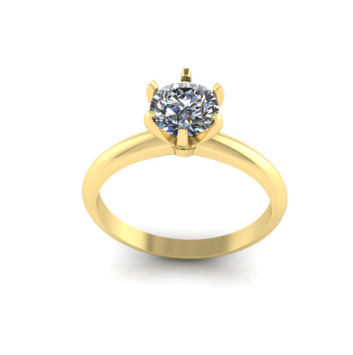 Solitaire ring Model 7088 3D print model_1
