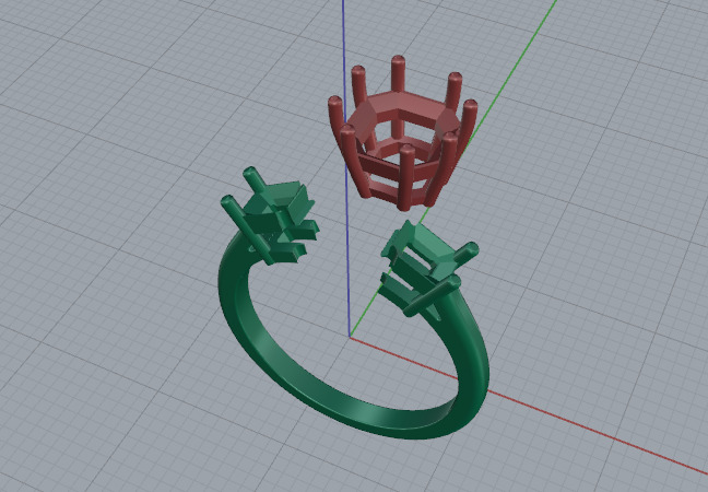 Solitaire ring Model 7083 3D print model_2