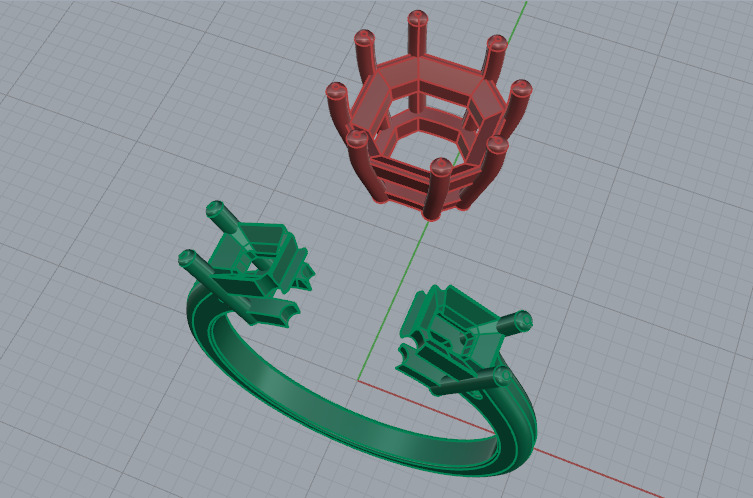 Solitaire ring Model 7083 3D print model_3