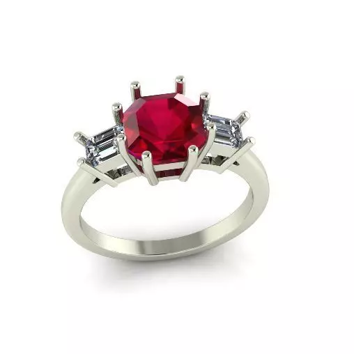 Solitaire ring Model 7083 3D print model_0