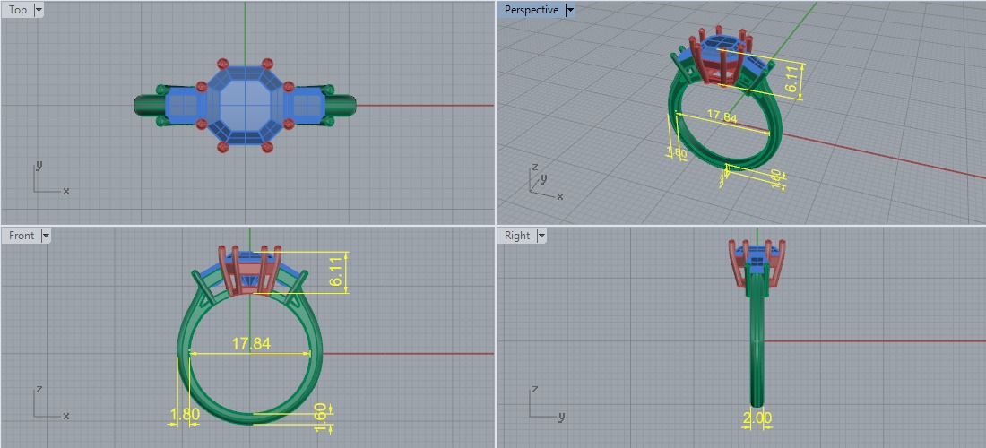 Solitaire ring Model 7083 3D print model_5