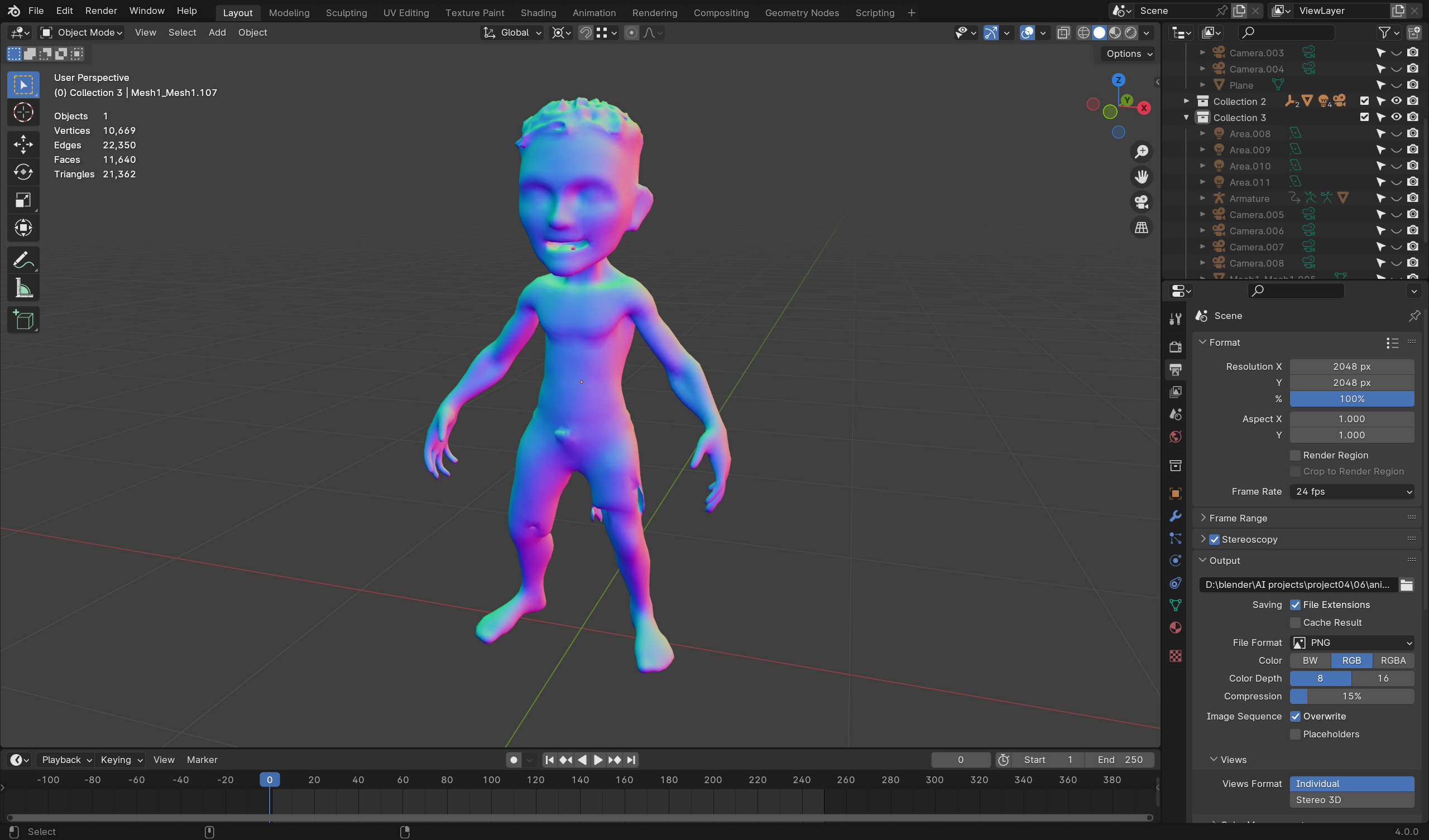 Terrifying Zombie Kid - Game-Ready Fully Rigged Low-poly 3D model_8