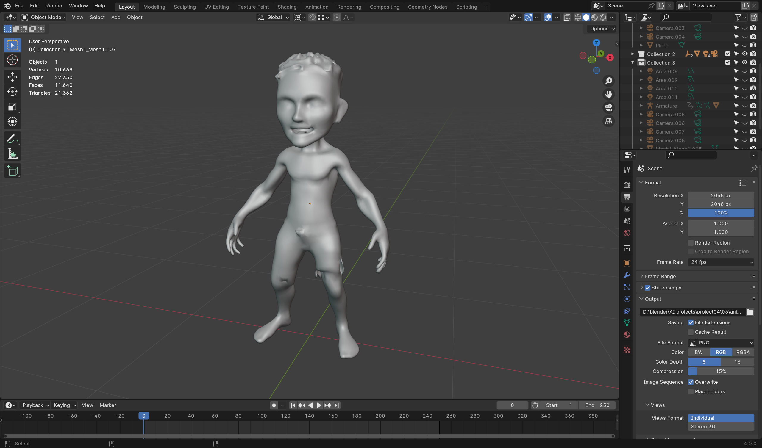 Terrifying Zombie Kid - Game-Ready Fully Rigged Low-poly 3D model_6