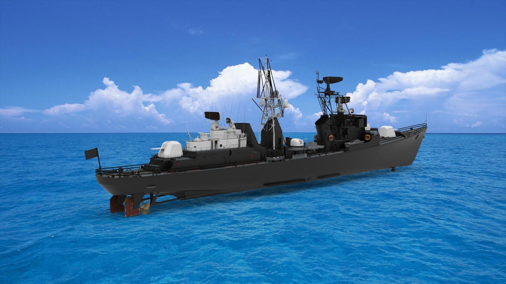 Type 051 destroyer 3D model_1
