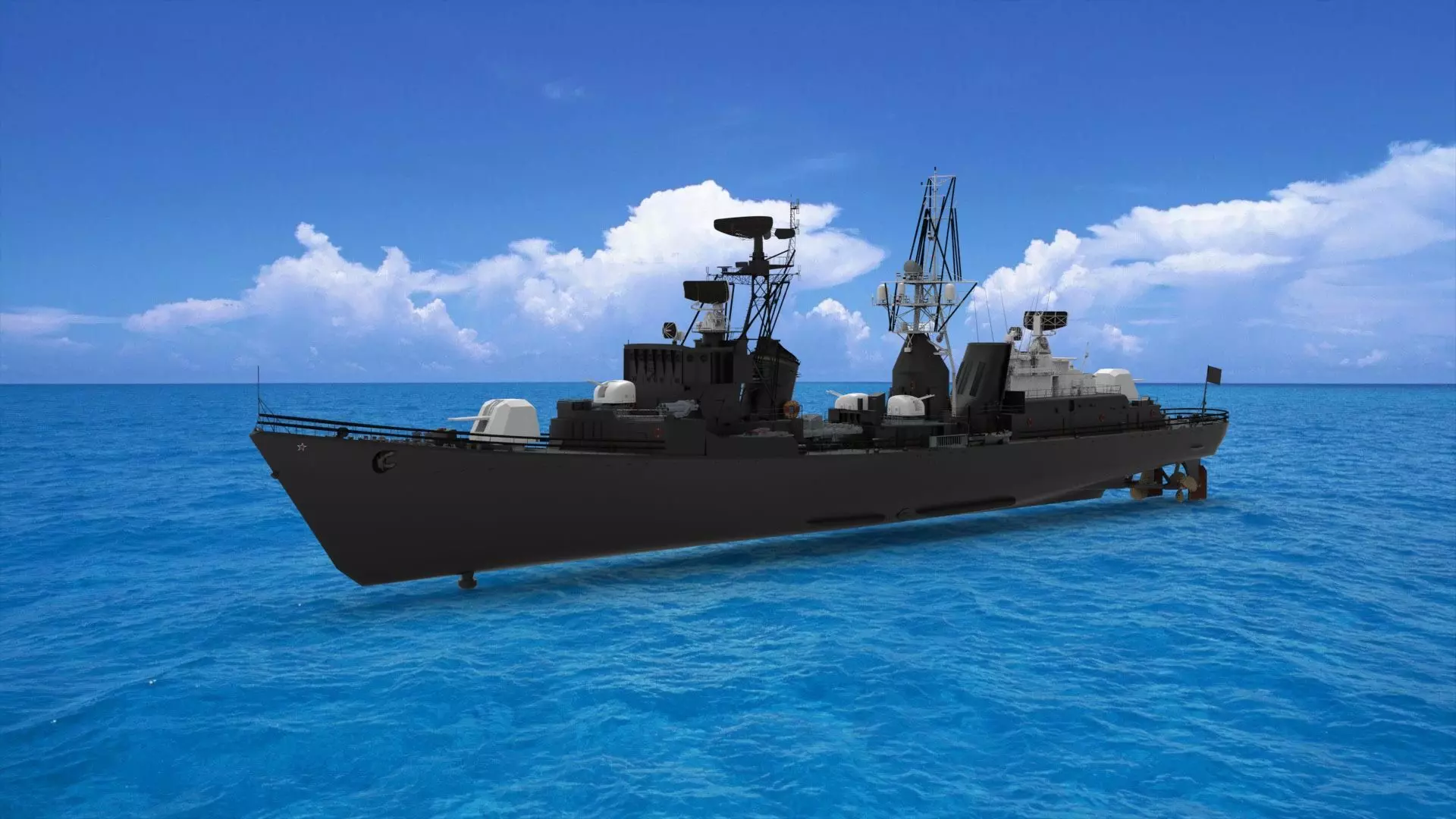 Type 051 destroyer 3D model_0