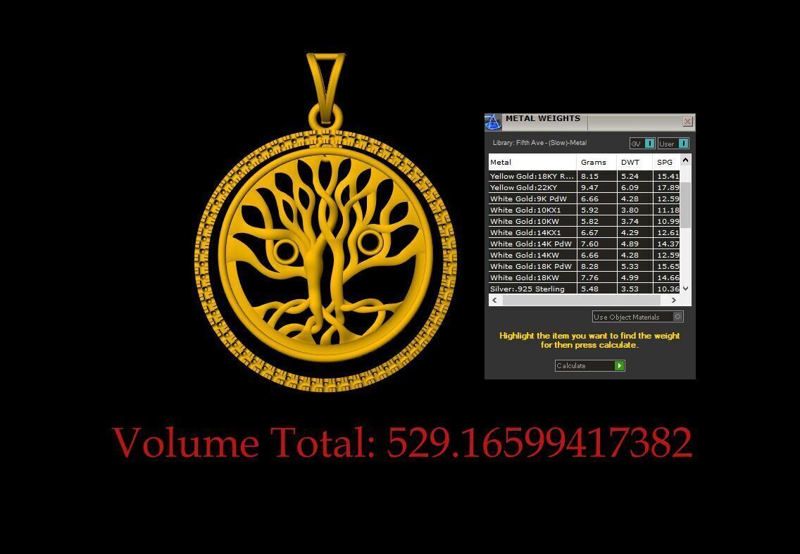 Diamond  Tree Pendant - 0072 3D print model_11