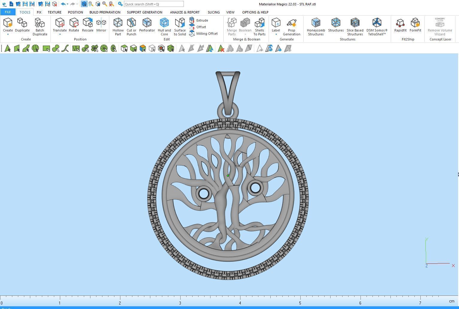 Diamond  Tree Pendant - 0072 3D print model_12