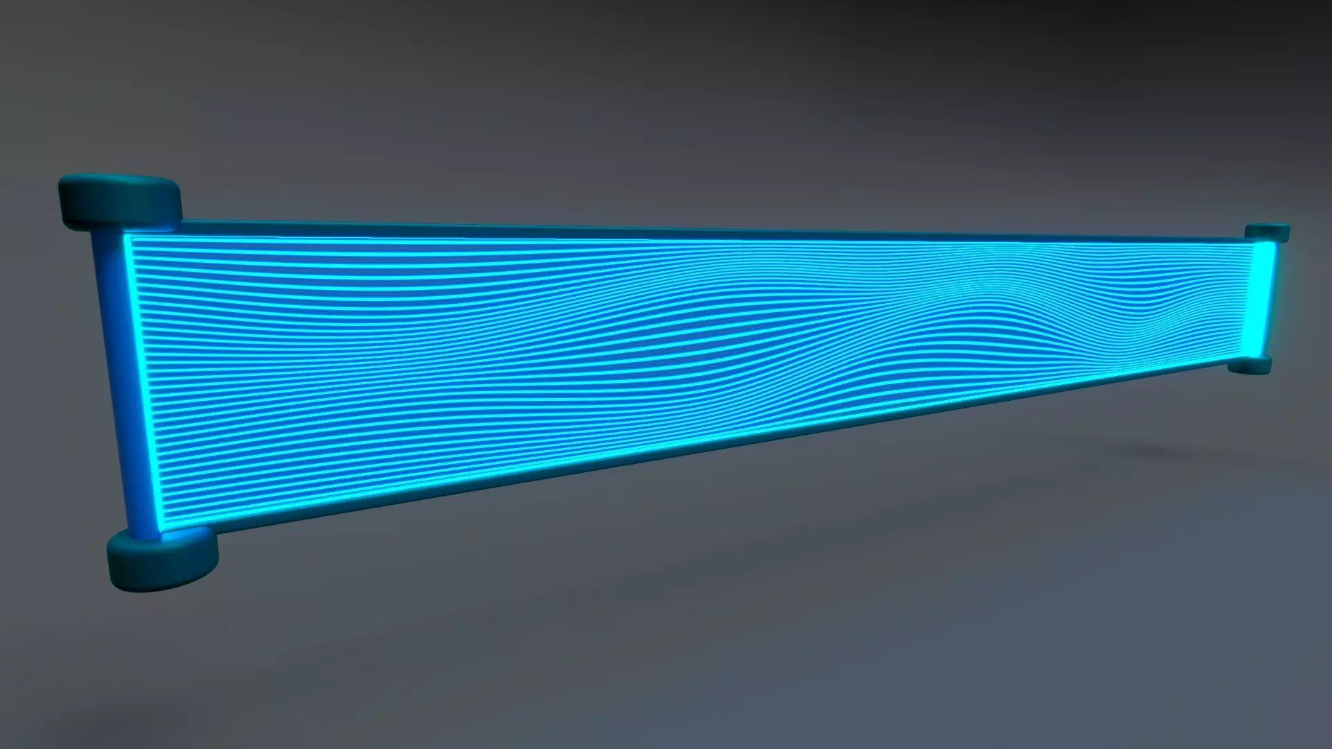 Futuristic LED Hologram Neon Banner Sign Low-poly 3D model_0