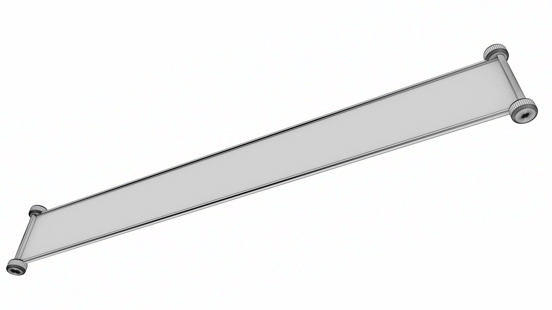 Futuristic LED Hologram Neon Banner Sign Low-poly 3D model_34