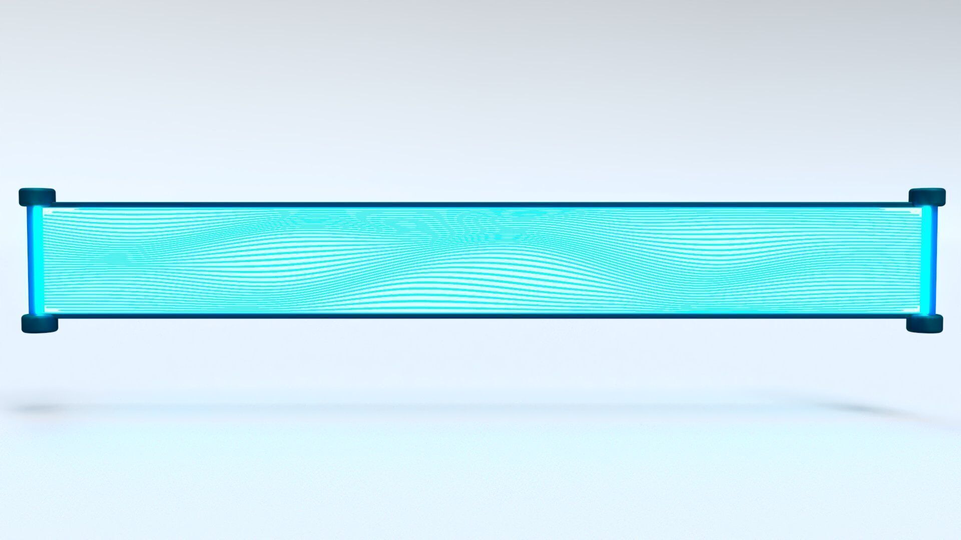 Futuristic LED Hologram Neon Banner Sign Low-poly 3D model_20