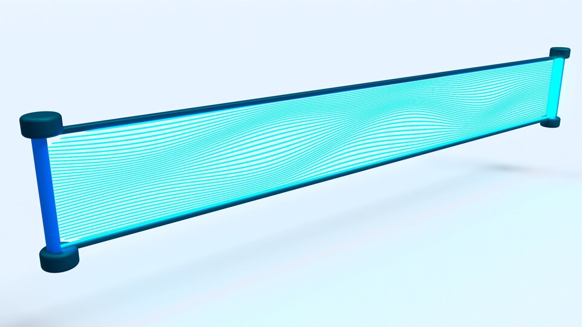 Futuristic LED Hologram Neon Banner Sign Low-poly 3D model_8