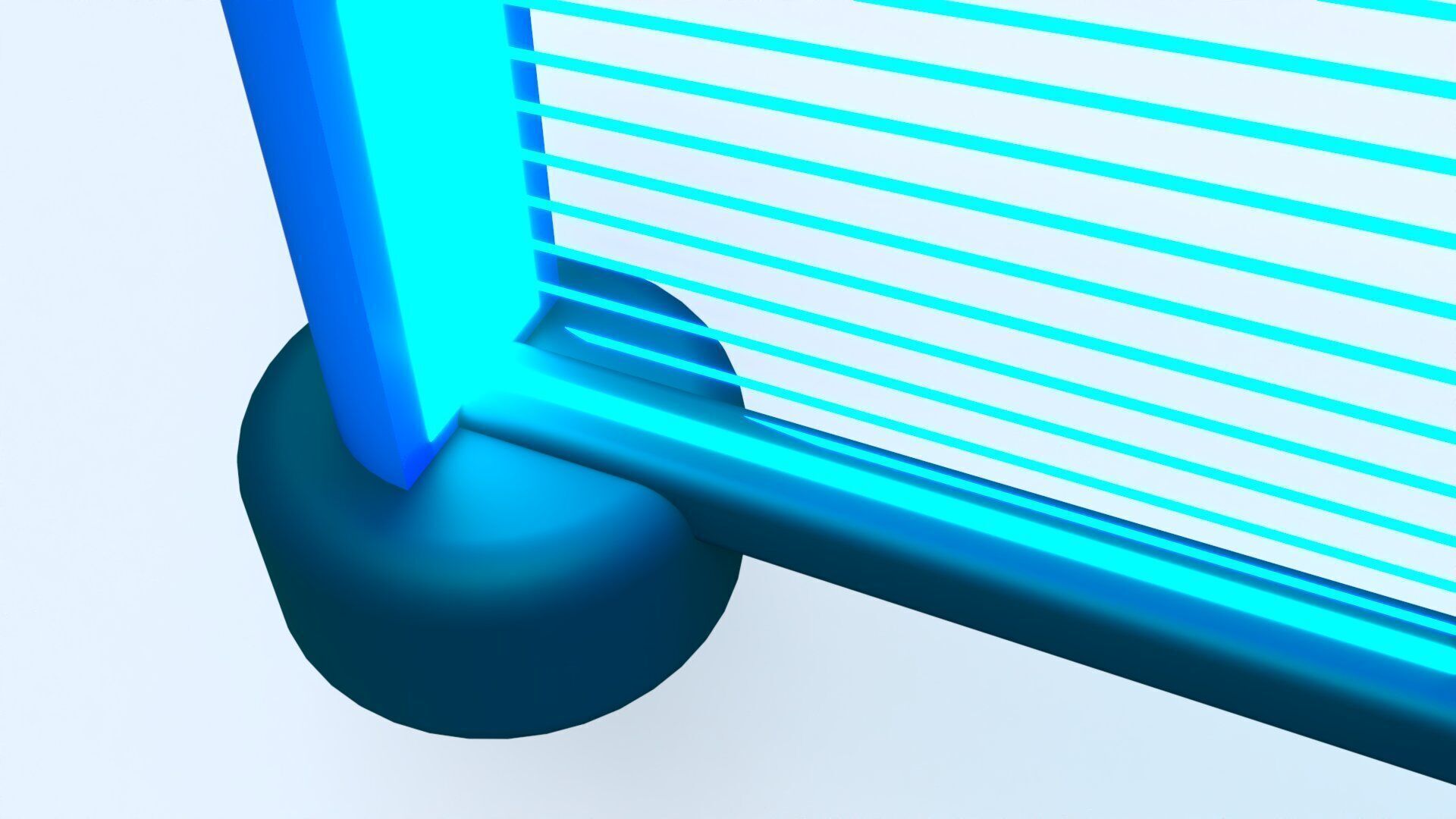 Futuristic LED Hologram Neon Banner Sign Low-poly 3D model_15