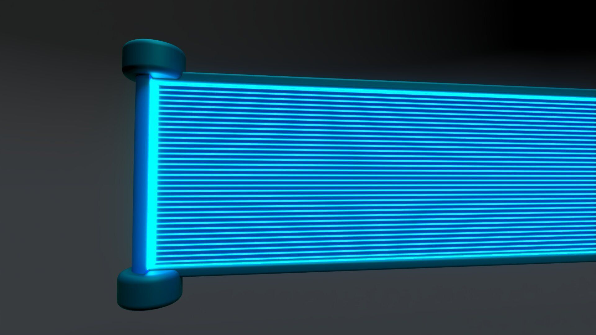 Futuristic LED Hologram Neon Banner Sign Low-poly 3D model_21