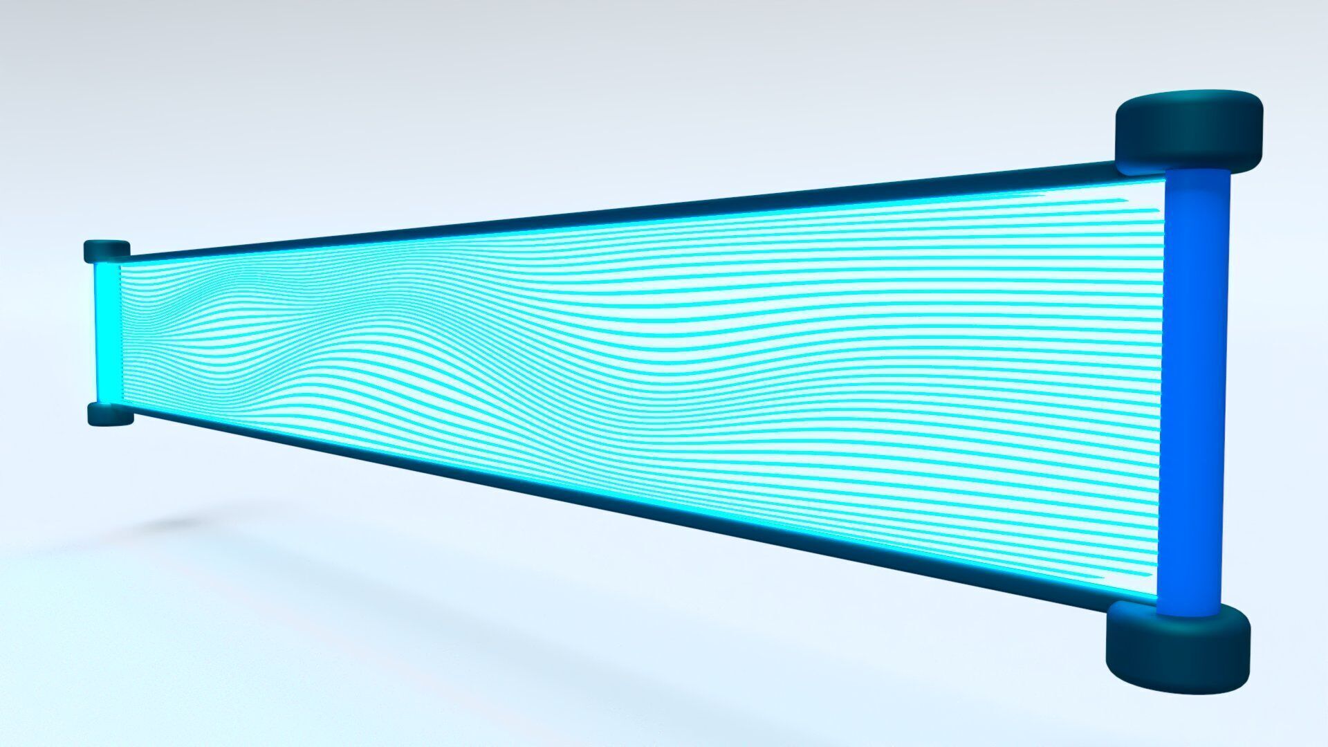 Futuristic LED Hologram Neon Banner Sign Low-poly 3D model_10