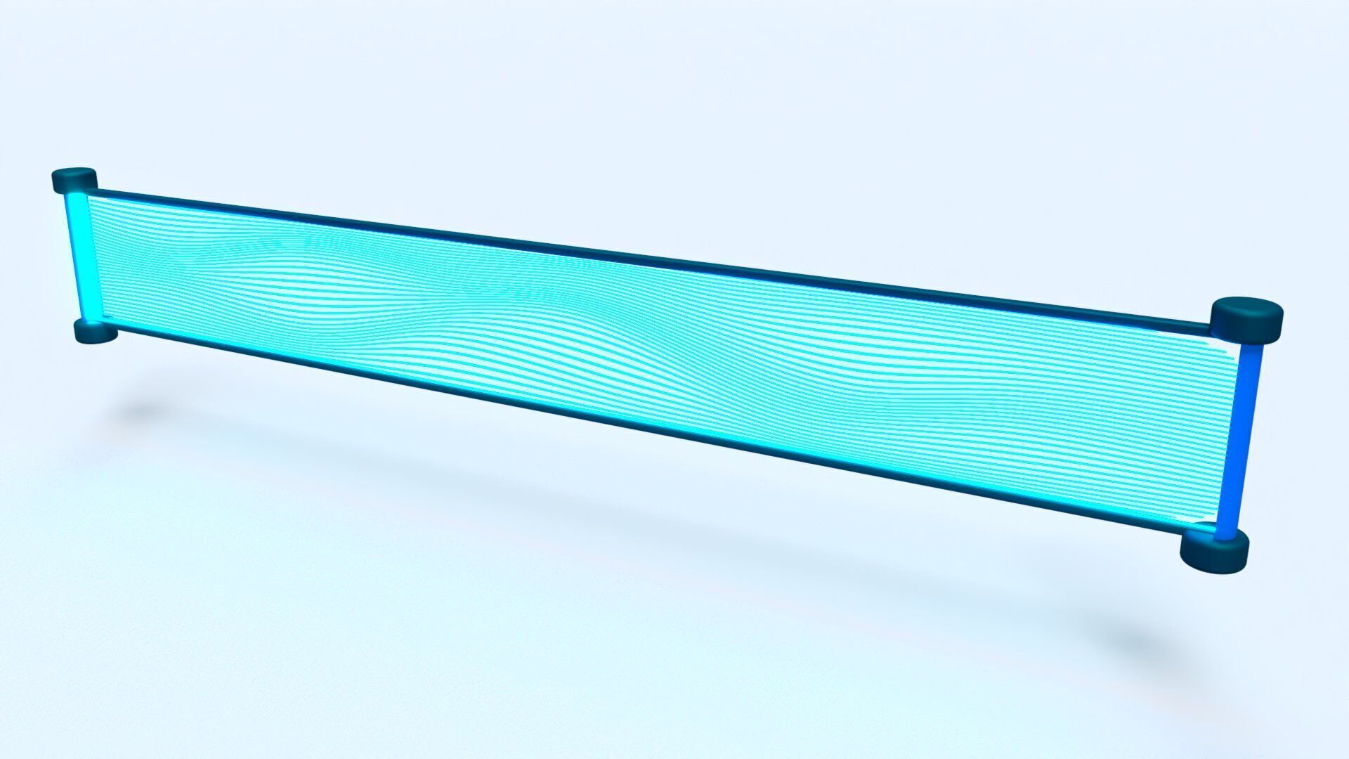 Futuristic LED Hologram Neon Banner Sign Low-poly 3D model_7