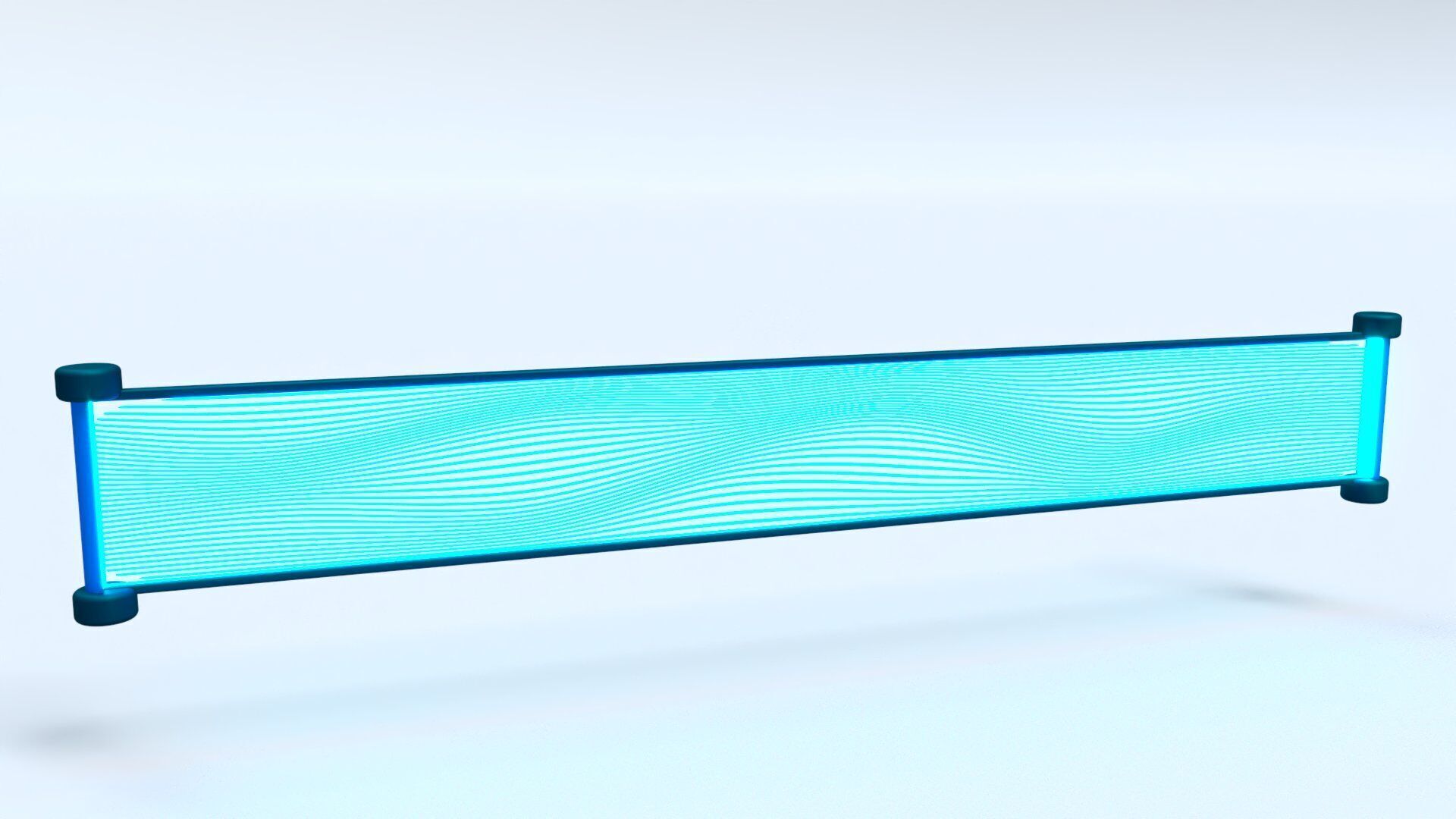 Futuristic LED Hologram Neon Banner Sign Low-poly 3D model_6