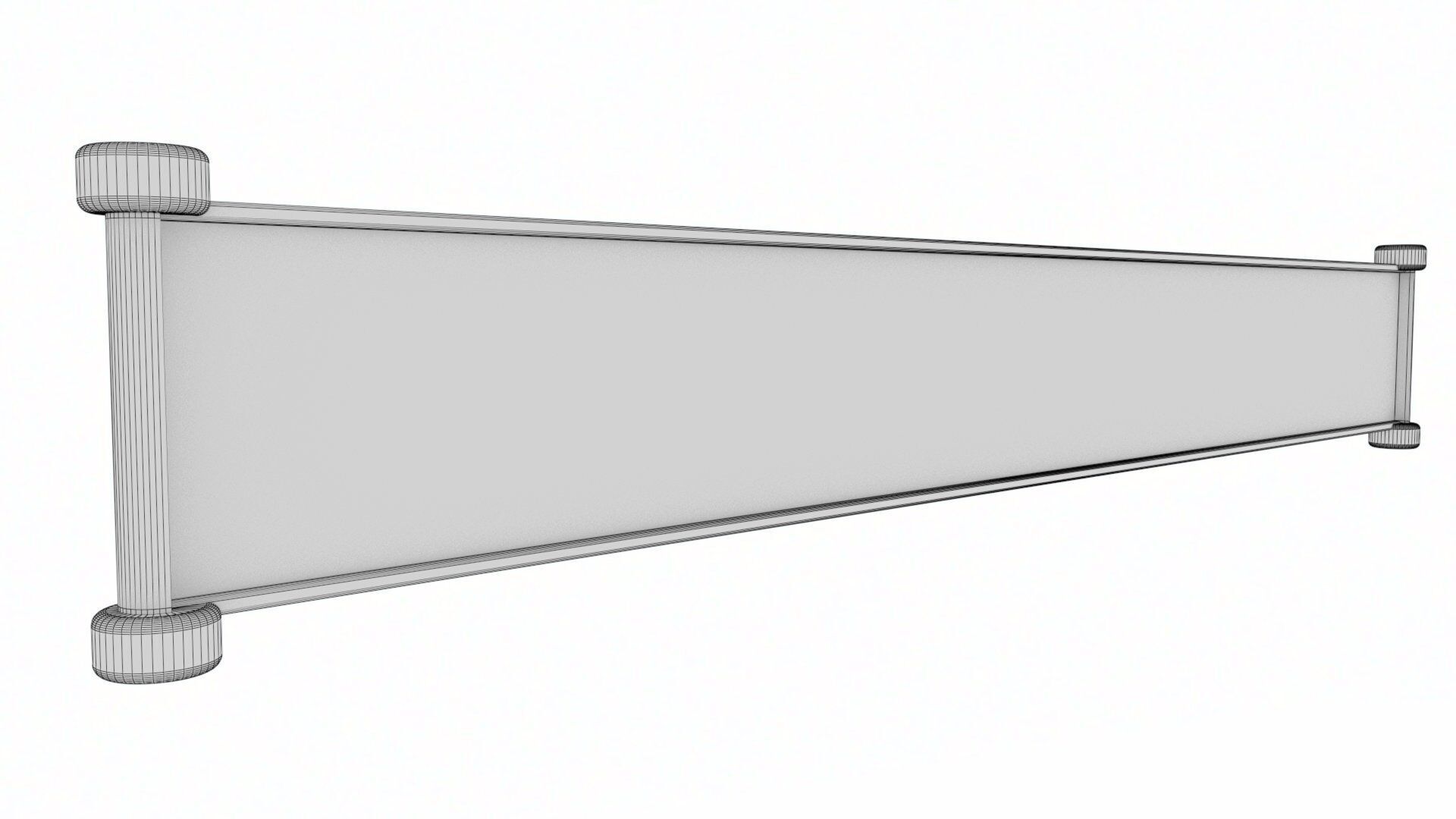 Futuristic LED Hologram Neon Banner Sign Low-poly 3D model_30