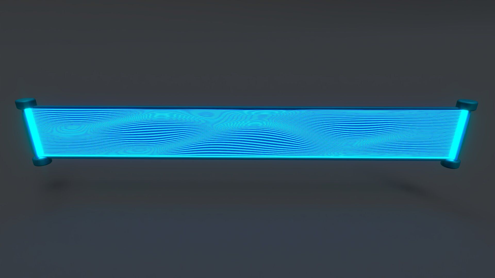 Futuristic LED Hologram Neon Banner Sign Low-poly 3D model_2
