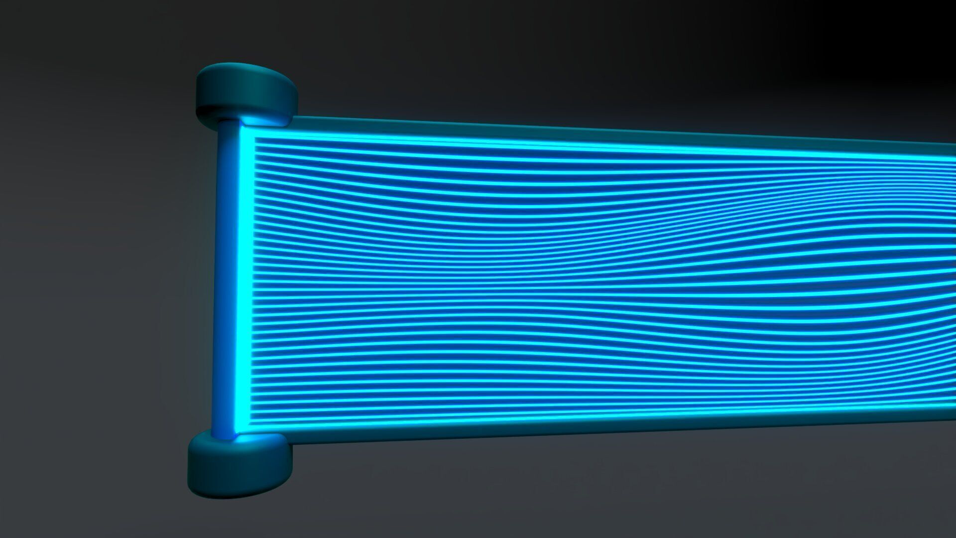 Futuristic LED Hologram Neon Banner Sign Low-poly 3D model_13
