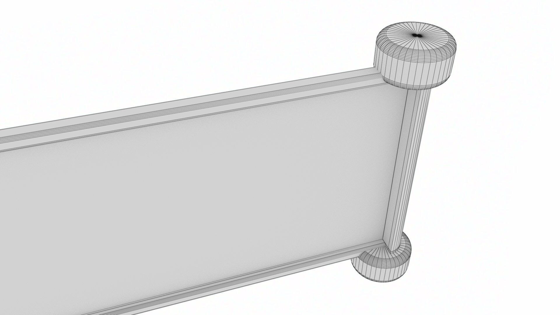 Futuristic LED Hologram Neon Banner Sign Low-poly 3D model_26