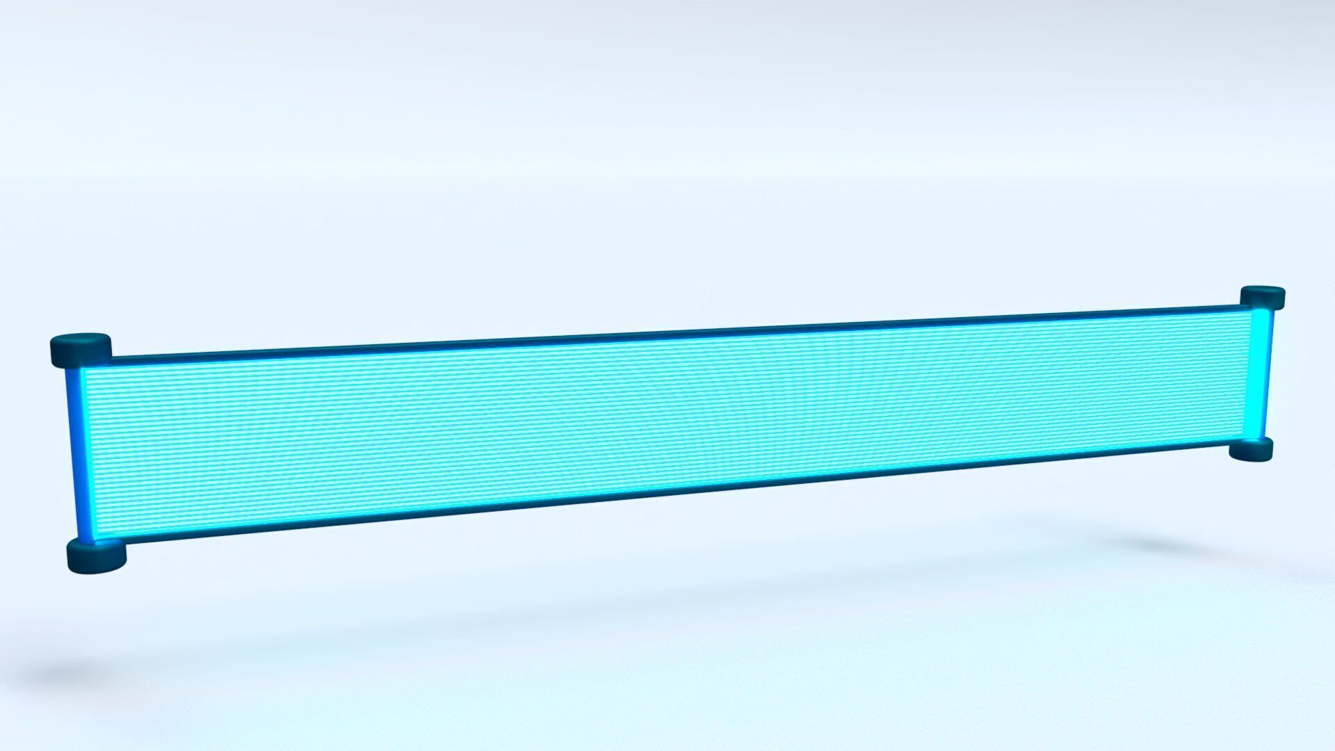 Futuristic LED Hologram Neon Banner Sign Low-poly 3D model_5