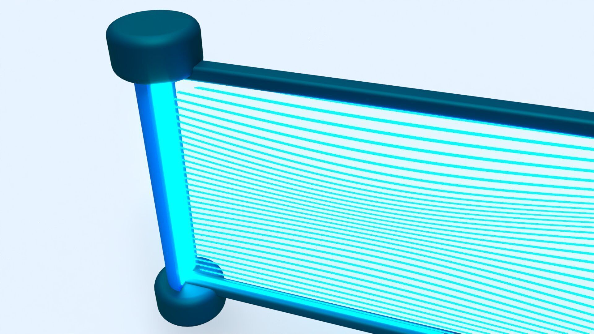 Futuristic LED Hologram Neon Banner Sign Low-poly 3D model_14