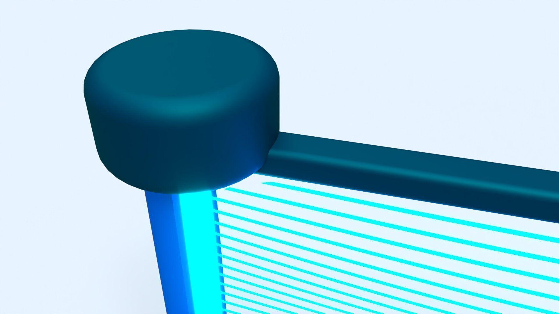 Futuristic LED Hologram Neon Banner Sign Low-poly 3D model_16