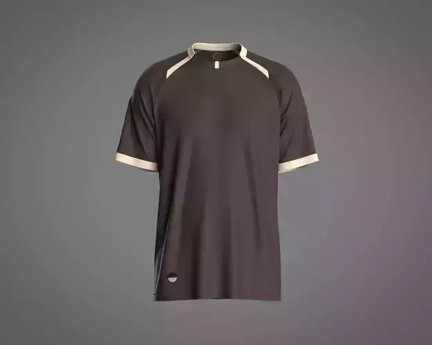 Mens raglan jersey t shirt with detailing