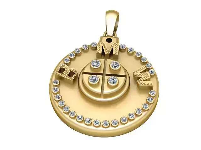 BNW COIN  ALPHABET WORD PENDANT 3D PRINTABLE MODEL 